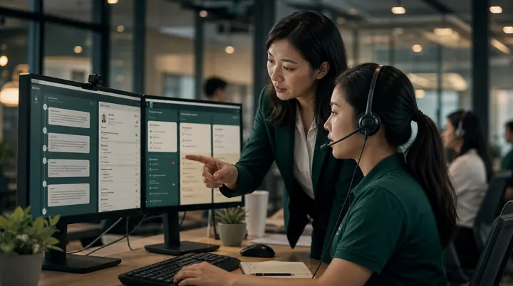 Quản lý chăm sóc khách hàng hỗ trợ nhân viên tiếp nhận một ca phức tạp đã được AI tóm tắt
