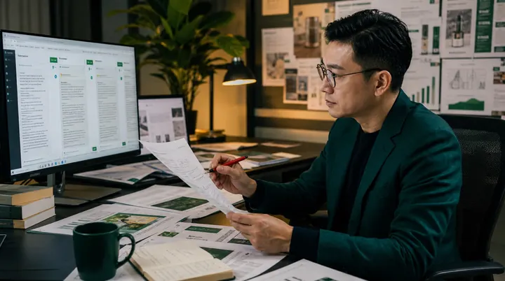 Chuyên gia thương hiệu đối chiếu câu trả lời AI với hồ sơ sự thật và đánh dấu thông tin cần sửa