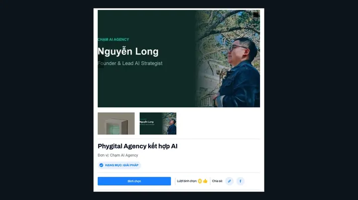 Chạm AI vào vòng sơ loại AI Awards 2026: cách bình chọn