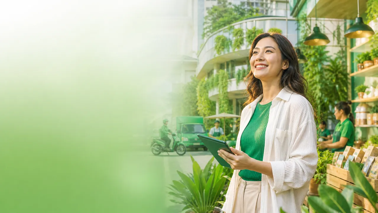 Nữ doanh nhân Việt Nam vận hành doanh nghiệp bán lẻ xanh với công nghệ số